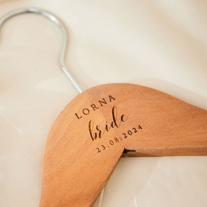 Personalised Bride Wooden Hanger