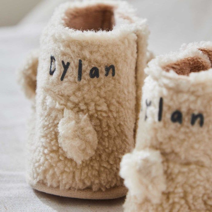 Personalised Brown Bear Borg Booties