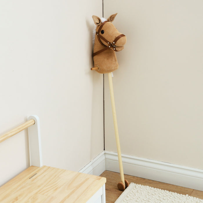 Personalised Brown Cord Hobby Horse