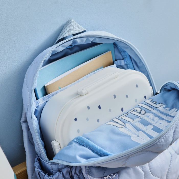 Personalised Bubble Gradient Blue Quilted Medium Backpack
