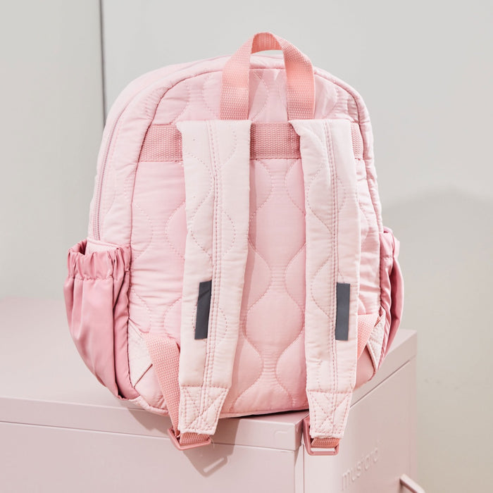 Personalised Bubble Gradient Name Pink Medium Quilted Backpack