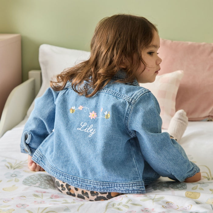 Personalised Bumblebee Denim Jacket