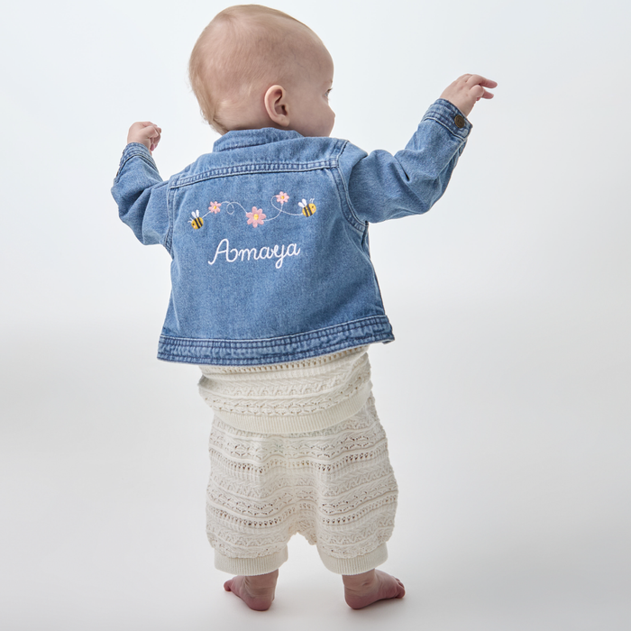 Personalised Bumblebee Denim Jacket