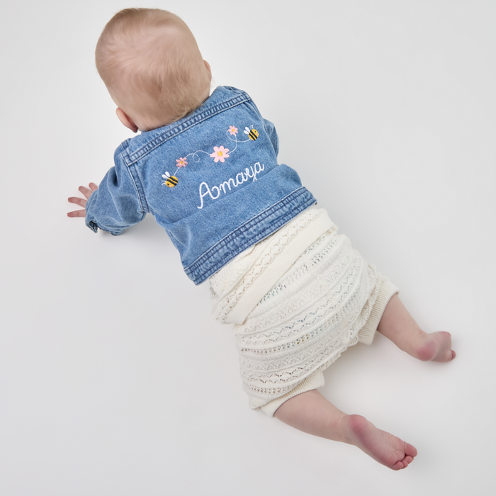 Personalised Bumblebee Denim Jacket