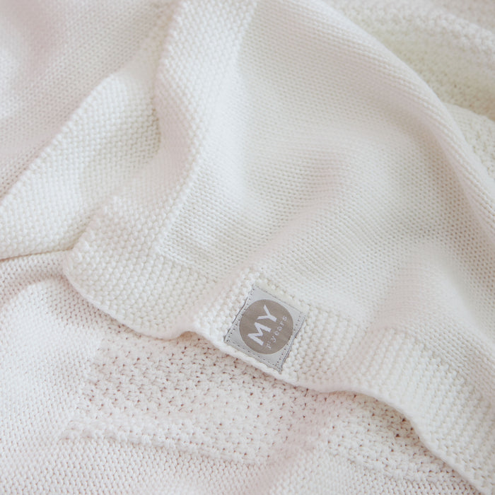 Personalised Bumblebee Ivory Baby Shawl