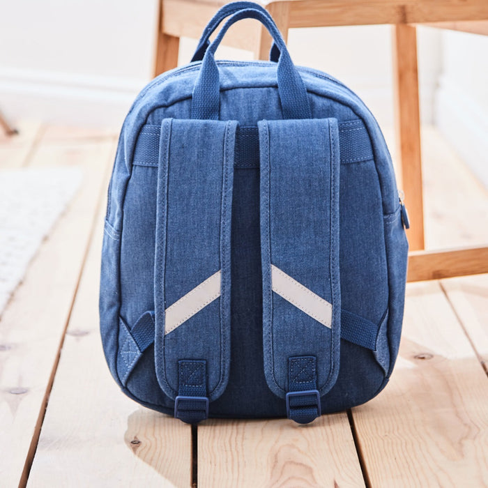 Personalised Bumblebee Medium Denim Backpack