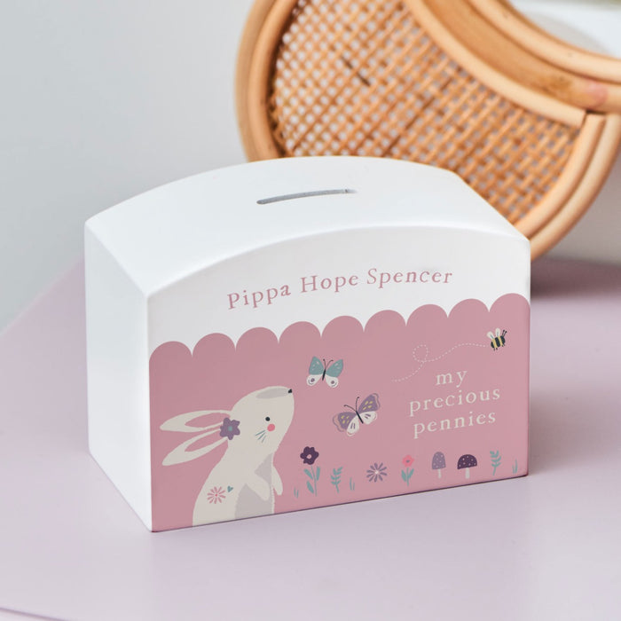 Personalised Bunny Money Box FSC®