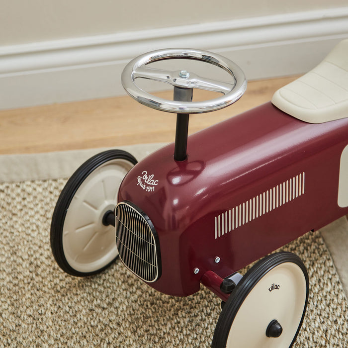 Personalised Burgundy Vilac Racing Ride-on Car