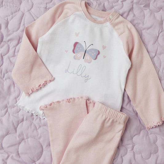 Personalised Butterfly Girl Pyjamas
