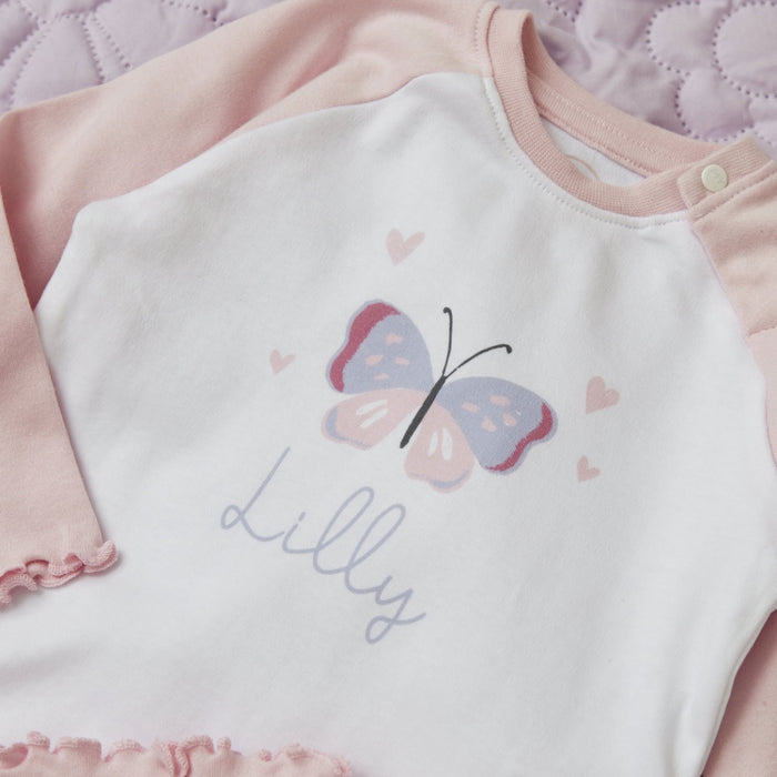 Personalised Butterfly Girl Pyjamas