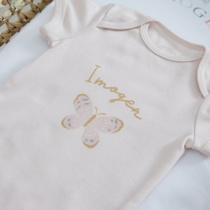Personalised Butterfly Pink Bodysuit