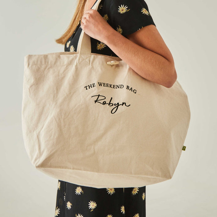 Personalised Canvas Beach Tote Bag