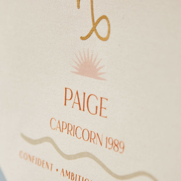 Personalised Canvas Zodiac Sign Wall Hanging by Made Yours