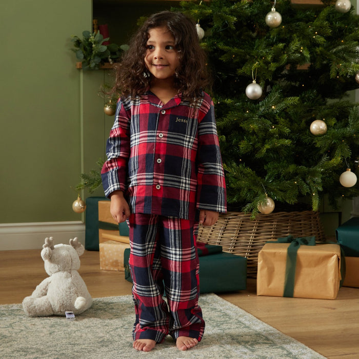 Personalised Children's Tartan PJ Set
