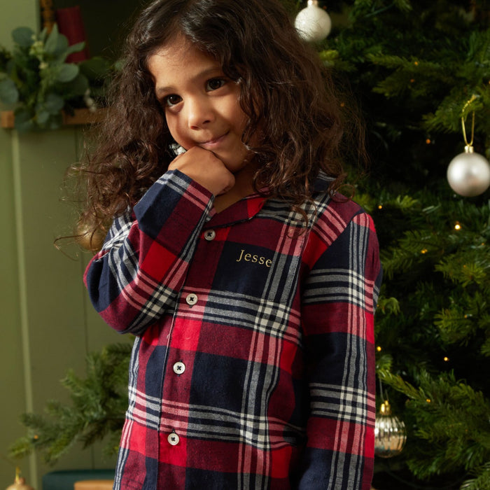 Personalised Children's Tartan PJ Set