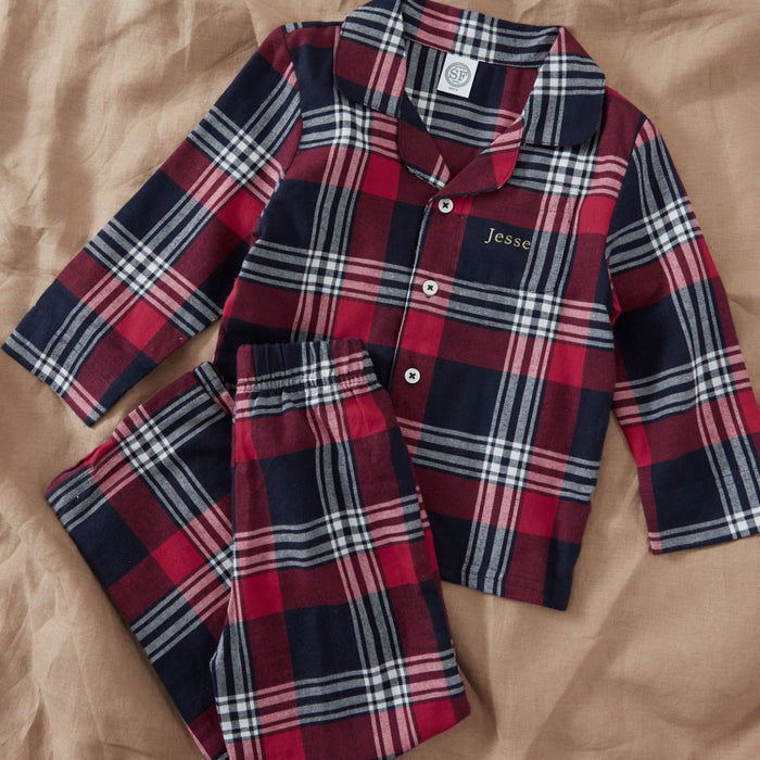 Personalised Children's Tartan PJ Set