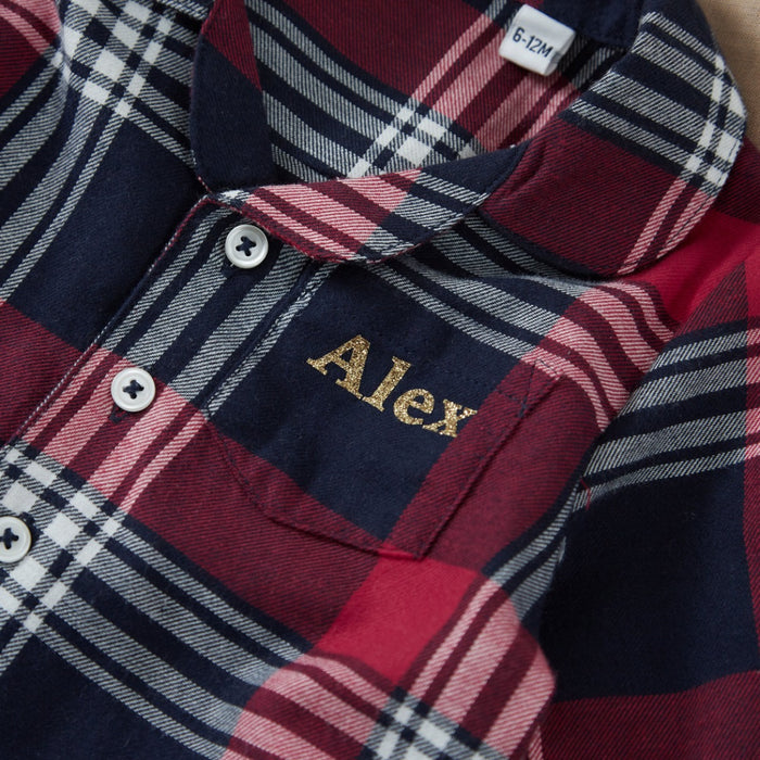 Personalised Children's Tartan Romper