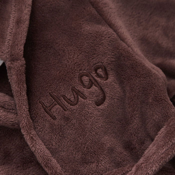 Personalised Cocoa Fleece Robe With Ears