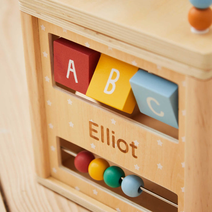Personalised Colourful Wooden Activity Cube