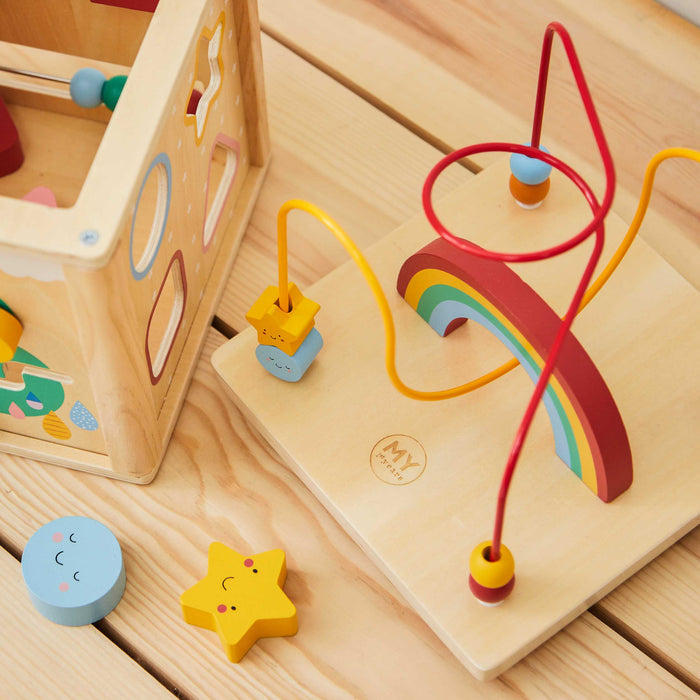 Personalised Colourful Wooden Activity Cube
