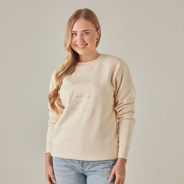 Personalised Cream Bride To Be Sweatshirt