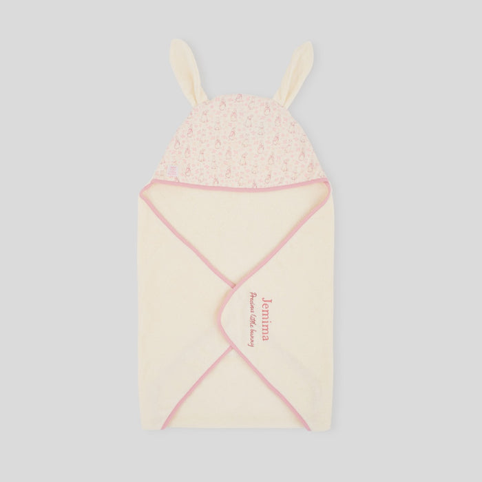 Personalised Cream Flopsy Bunny Hooded Towel