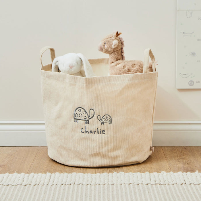 Personalised Cuddle Club Tortoise Ecru Storage Bag
