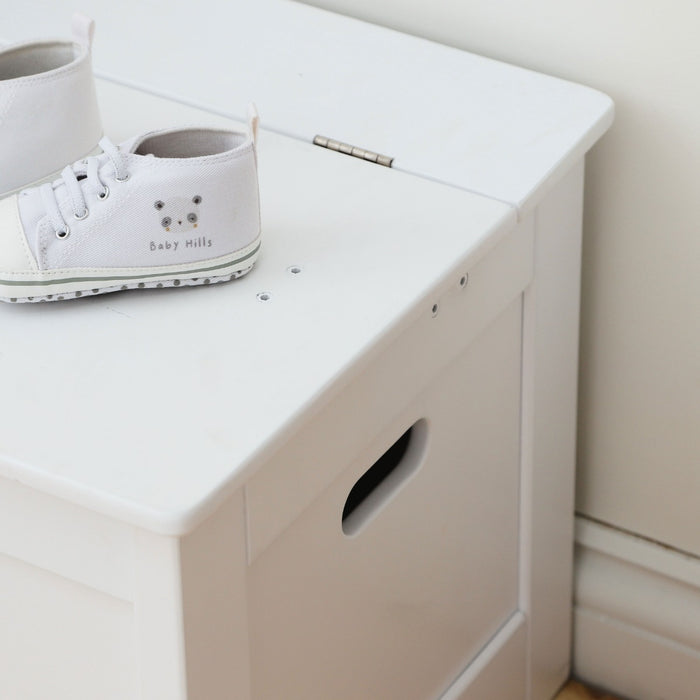 Personalised Cuddle Club White Wooden Toy Box FSC®