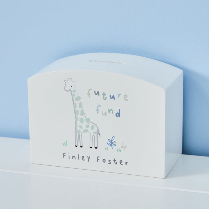 Personalised Cuddle Club Wooden Money Box FSC®