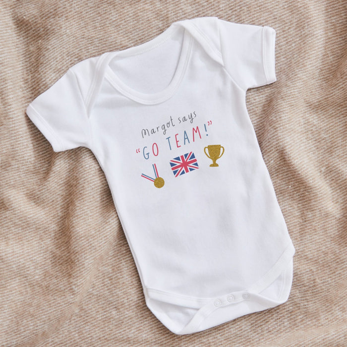 Personalised Cutest Fan White Bodysuit