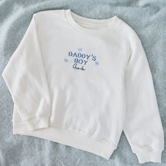 Personalised Daddy’s Boy Ecru Sweatshirt