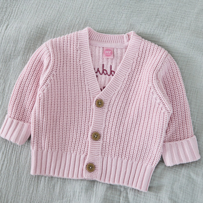 Personalised Daddy’s Little Girl Pink Cardigan