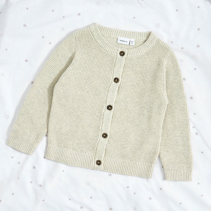 Personalised Daddy's Little Man Oatmeal Cardigan