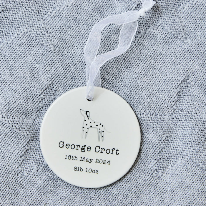 Personalised Dalmatian Ceramic Hanging Decoration