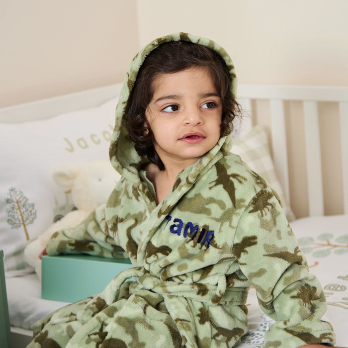 Personalised Dino Camo Robe