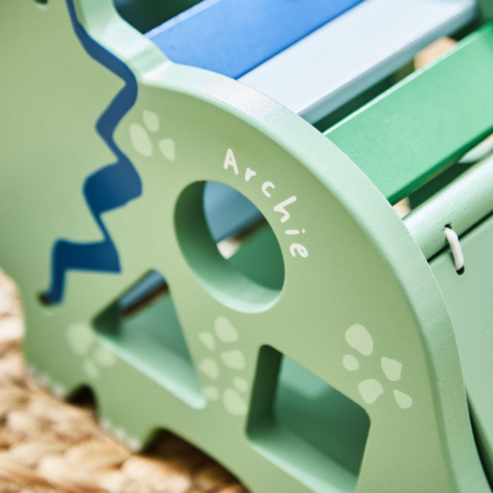 Personalised Dino Character Wooden Shape Sorter FSC®
