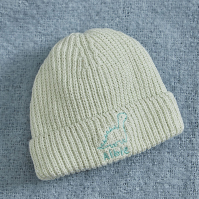Personalised Dino Design Sage Beanie