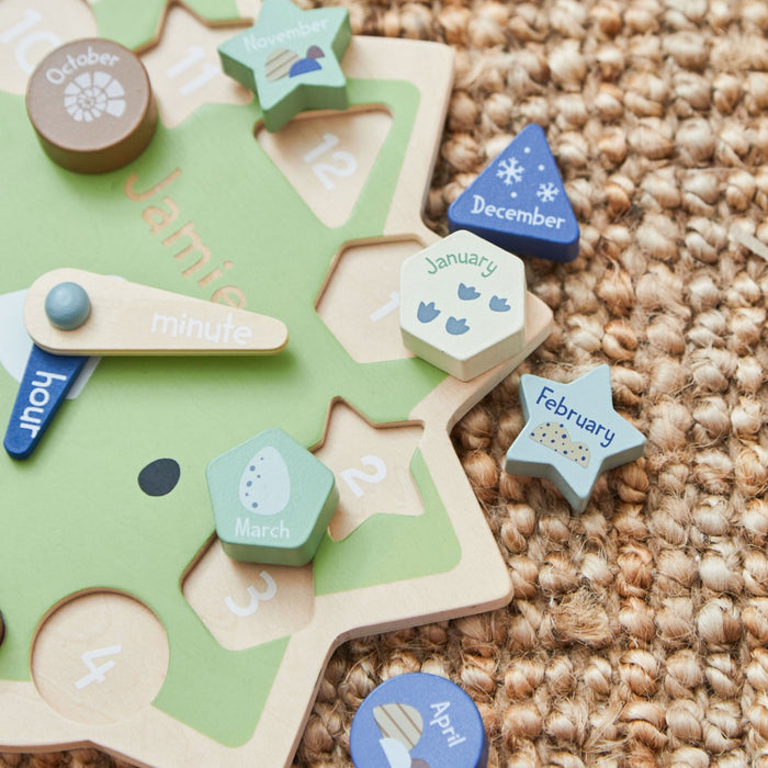 Personalised Dinosaur Clock Puzzle FSC®