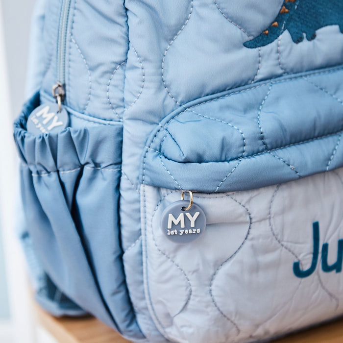 Personalised Dinosaur Quilted Medium Backpack