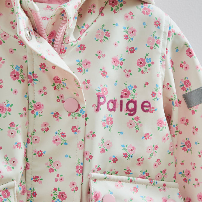 Personalised Ditsy Floral Rain Mac