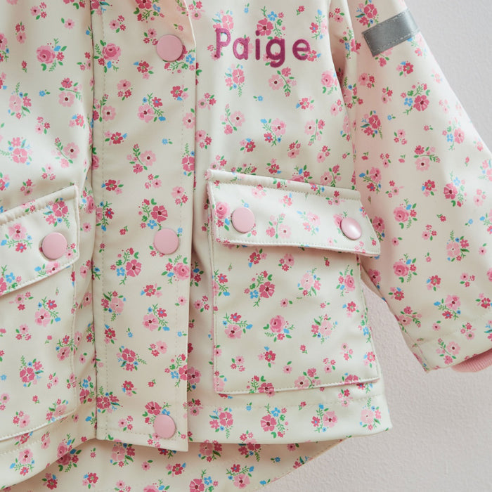 Personalised Ditsy Floral Rain Mac