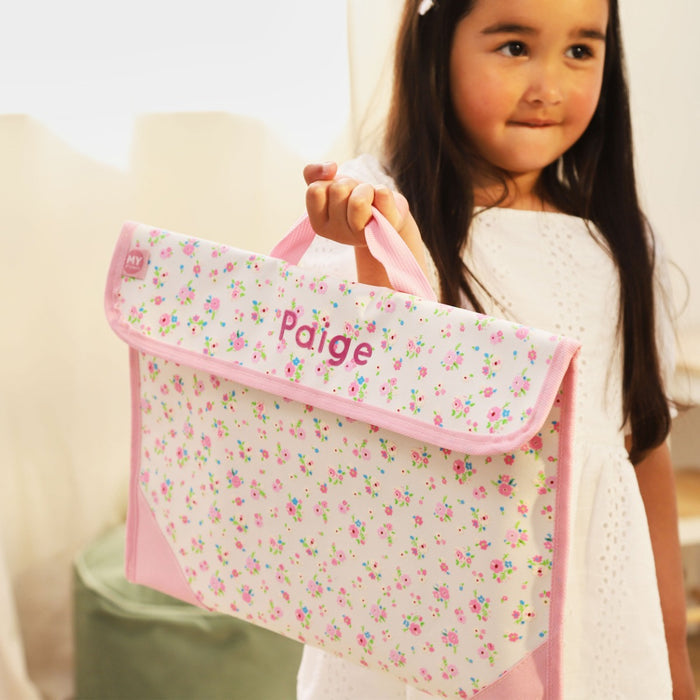 Personalised Ditsy Print Book Bag