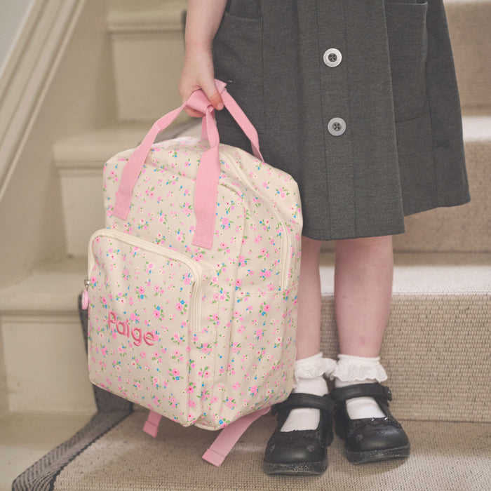 Personalised Ditsy Print Medium Backpack