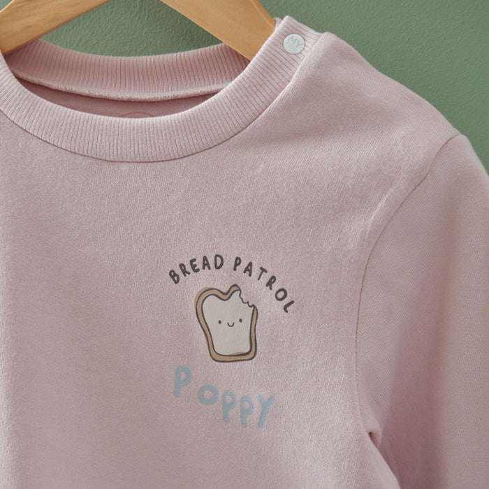 Personalised Duck Feeding Crew Pink Sweater