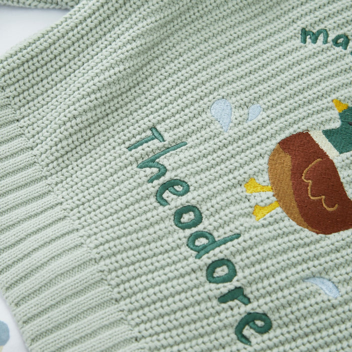 Personalised Duck Sage Cardigan