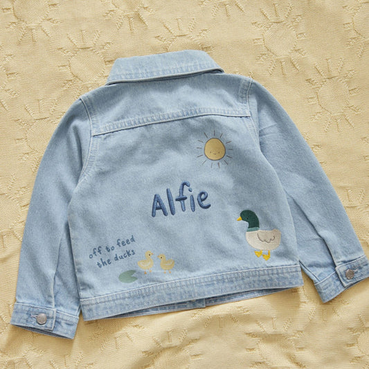 Personalised Duck Stonewash Denim Jacket
