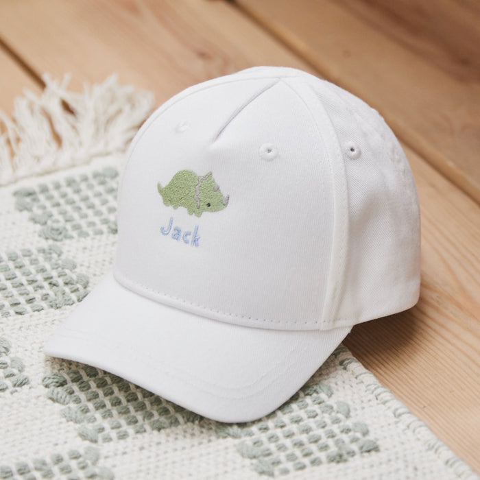 Personalised Ecru Dino Baseball Cap