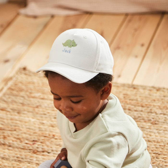 Personalised Ecru Dino Baseball Cap