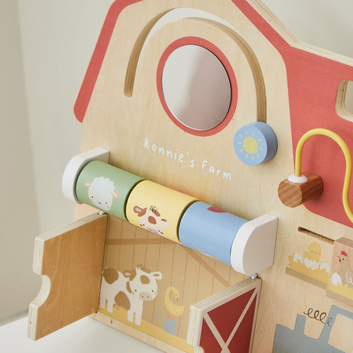 Personalised Farm House Busy Board Toy FSC®