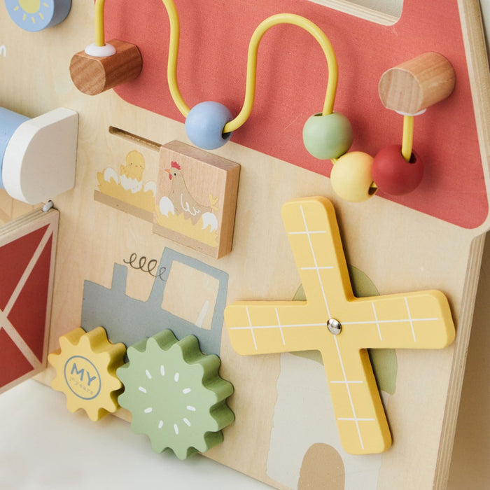 Personalised Farm House Busy Board Toy FSC®